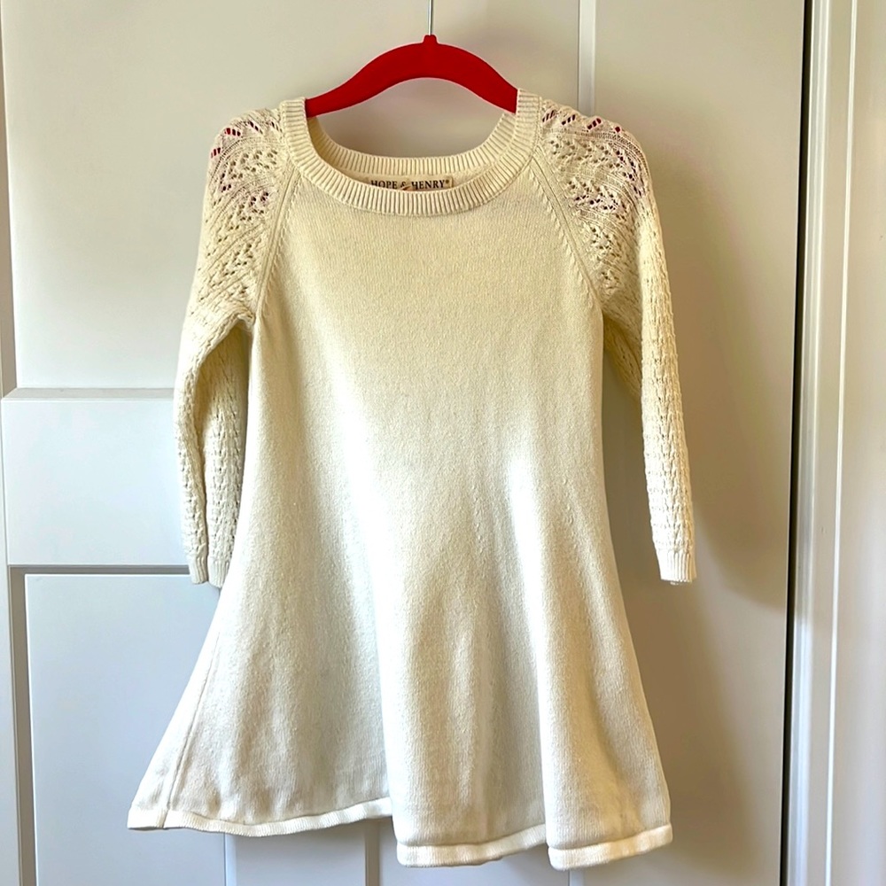 Hope & Henry Cream Toddler Dress- sz 2T